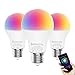 Produktbild Alexa Lampen, Bomcosy Smart Lampe WLAN Glühbirnen E27 Birne RGBW Wifi Light Bulb Kompatibel mit Amazon Alexa Echo Google Home Kein Hub Erforderlich Dimmbares Mehreren Farben (3 Stück)