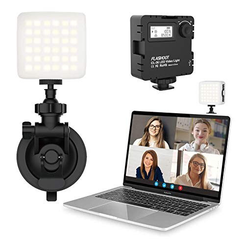FLASHOOT Laptop Light for Video Conferencing,Zoom Light for Remote Working,Video Call Lighting for Self Broadcasting,Live Streaming Compatible with MacBook Laptop Computer(Upgraded Suction Cup)
