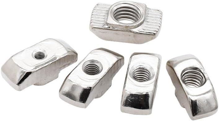 Generic 20PCS Aluminum Extrusion Profile 2020 3030 4040 4545 M3 M4 M5 M6 M8 Carbon Steel T Nut Hammer Head Fasteners - (Size: 30M6)