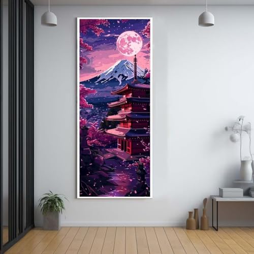 Point de croix diamant peinture la cour pour décorer un salon style japonais