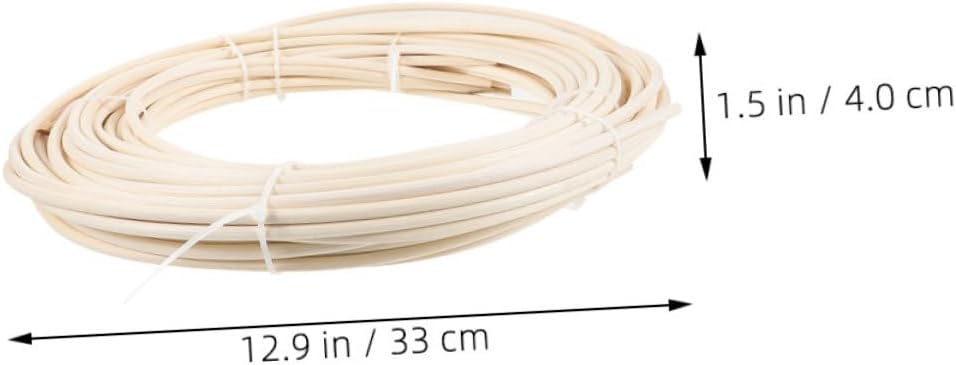 TEHAUX 3 Rolls Round Reed Weaving Material of Natural Rattan for DIY Furniture Repair Chair Making Basket Crafting User Friendly Versatile Enhances Living Space