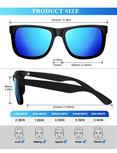 Image of KALIYADI Sunglasses-Men Polarized-Sunglasses for Men: Classic Sun Glasses for Driving Fishing Golf with UV400 Protection