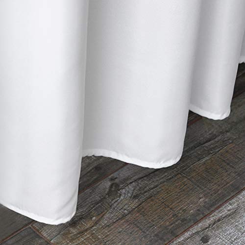 UFRIDAY White Shower Curtain Liner 75 Inch Long, Fabric Shower Curtain