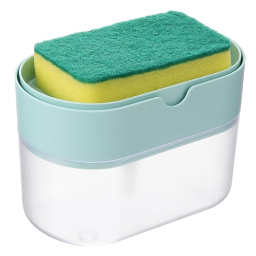 SOLUSTRE 1 Set Automatic Liquid Dispenser for Dish Soap Capacity Kitchen Gadget with Sponge Holder Compact Storage for Home Efficient Soap Dispensing System