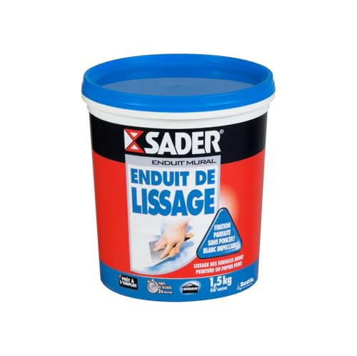 Sader Enduit de Lissage Mur Prêt à l'Emploi en Pâte – Intérieur et Plafond...