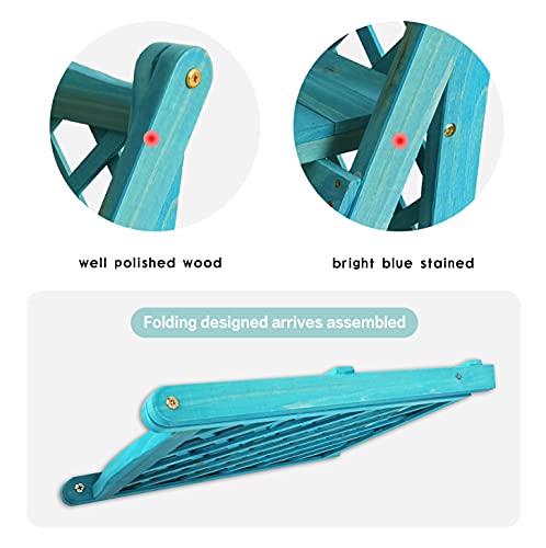 Yizhi Miaow Ladder Plant Stand With Grid Blue 2-Tier Wooden Planter Holder Flower Pot Display Shelf For Home Patio Lawn Garden Balcony #TOP3