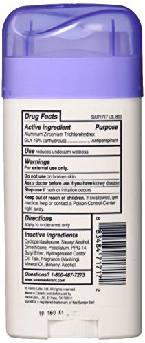 Sure 2271713BC09 Sure Anti-Perspirant Deodorant Invisible Solid Unscented thumb #1