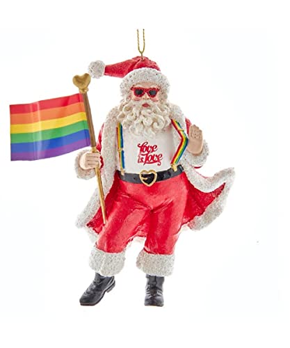Kurt Adler Pride Santa Ornament