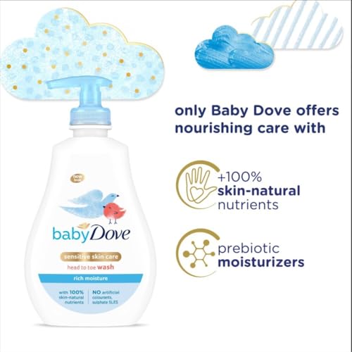 Baby Dove Rich Moisture Body Wash 400ml Wash for Babies or Newborn with Dry or Eczema-prone skin - Image 5