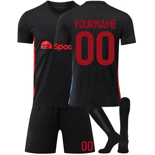 Football Kits for Kids and Adult Personalised Football Shirt Custom Football Jersey Kit with Name Number Shirts Shorts and Socks Set Soccer Tracksuit Kits