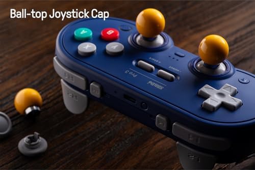 8BitDo Pro 3 Bluetooth Controller with Swappable ABXY Buttons, TMR Joysticks, Hall Effect Triggers, Pro Back Buttons, Charging Dock, for Switch/Switch 2, Windows, Apple, SteamOS, Android - Purple - 5