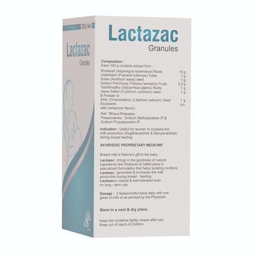 Elzac Herbals Lactazac Granules - Shatavari Powder - Breast Feeding Supplement – Increase Milk supply - Lactation Supplement for Women - Mothers -... - Image 6
