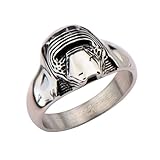 Star Wars Jewelry Episode 7 Kylo Ren Stainless Steel 3D Ring, Size 9