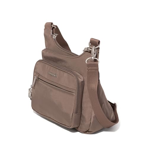 Image of Baggallini Securtex Anti-theft Crossover Crossbody Bag 11 inchw X 8.5 inchh, Rfid, Built-in Wallet, Locking Zippers