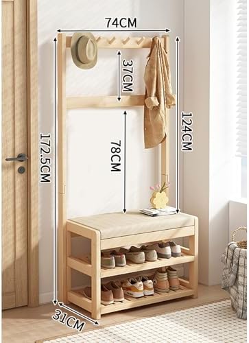Multifunctional Hall Tree with Shoe Storage Bench, Stylish Entryway Organizer & Coat Rack for Living Room, Bedroom, Closets - Space-Saving Furniture Solution