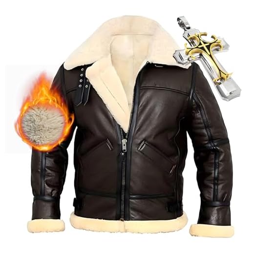 Veste d'aviateur en Peau De Mouton Cuir Bombardier pour Hommes, Leather Jacket Homme, Manteau Mouton Retourné Homme, Blouson Cuir Homme Hiver éPaissir Manteau Fourrure (TYP-1,L)