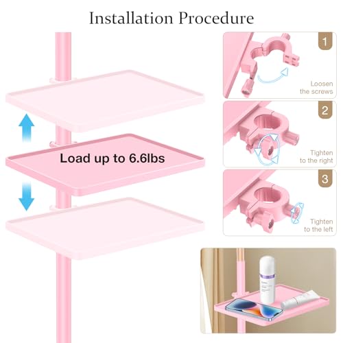Image of Mznoo Lash Light, Half Moon Lamp with Tool Tray, 2500LM LED Moon Light for Eyelash Extensions, Flexible and Adjustable Color Modes, Suitable for Beauty Salons and Beginner DIY (Pink)