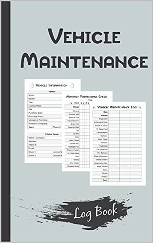 Vehicle Maintenance Log Book: Service and Repair Record Book