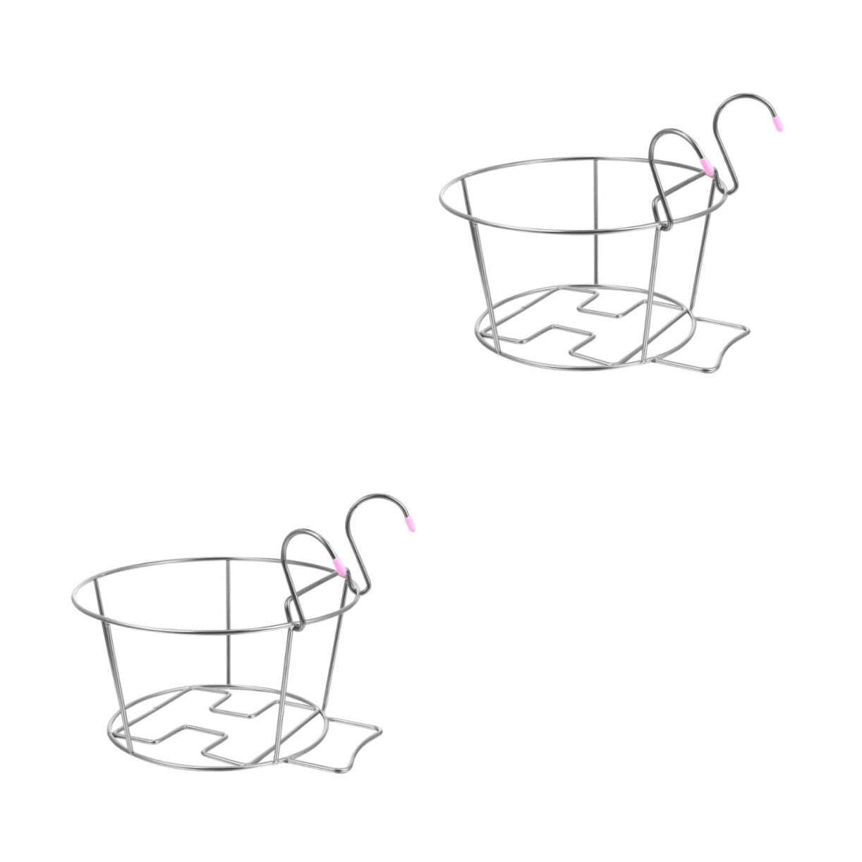 Abaodam 2 Pezzi Supporto Per Fiori Da Appendere Alla Parete Supporto Per Vasi Fioriere Alte Da Ringhiera Sospesa Vasi Da Fiori Ganci Per Fioriere Sospese Fioriera Sospesa