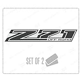 GOLD HOOK Decal for Trucks Chevy Silverado Z71 Off Road Stickers - F (2014-2024) Bed Side 1500 2500 HD Premium Series (Black/Metallic Finish)