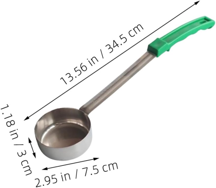 Long Handle Sauce Ladle 12 oz Kitchen Serving Spoon Measuring Scoop for Pizza Sauce and Soups Practical Cooking Utensil for Home Chefs