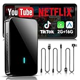 MYATOTO Magic CarPlay Box, Wireless CarPlay Adapter Supports for Netflix/YouTube/TF Card, AI Box Carplay, Plug & Play, Drivechat with AI Skills, Dual WiFi, Bluetooth, Fits for OEM Wired CarPlay Cars