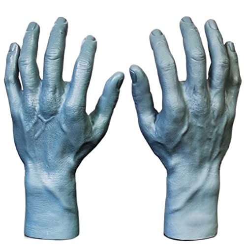 CHENGYIDA 1 Pair Magnetic Men Mannequin Hands Arms Display Bendable Poseable Gloves Jewelry Watch Flexible Soft Material Gray Model,Men's Prop Hands