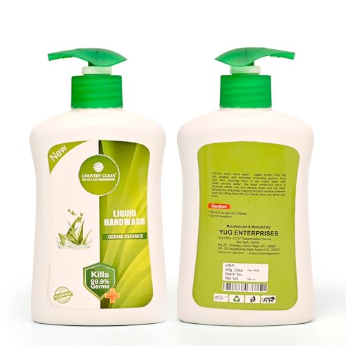 Image of Liquid Handwash - 250ml, Germ Protection and Antibacterial AloeVera Hand Wash, Soft on Hands with Refreshing Fragrance, Suitable for All Skin Types, Ideal for Daily Use