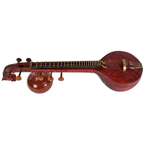Symphony Music Front Deep Carving Joint Veena Traditional South Indian Stringed Musical Instrument #TOP1