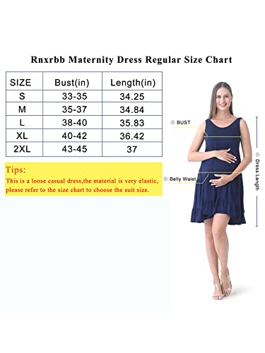 Rnxrbb Summer Maternity Dress Casual Sundress Cute Tank Maternity Sleeveless Short Clothes For Beach Daily Wear,Qquamarine Green M #TOP4