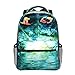 AIKORSCU Schulrucksack Mädchen Jungen Kinder, Schultasche Schulrucksäcke Rucksäcke Schultaschen Backpack Astrologie Tierkreiszeichen