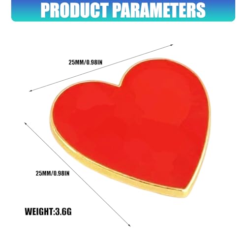 Broche de corazón para decoración de ropa en chaquetas y abrigos 4