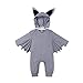 Produktbild YUEFF Neugeborene Baby Kostüm Strampler-Hut Outfits Jungen Mädchen Langarm Halloween Cosplay Fledermaus Set,Grau,100