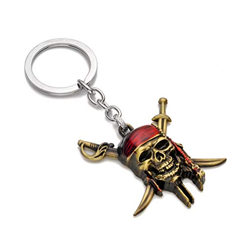 Llavero con colgante de pirata del Caribe