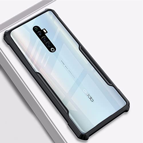 Image of Pikkme Reno 2Z / 2F Back Cover | Crystal Clear Transparent Back | Ultra Hybrid | Full Camera Protection | Raised Edge with 360 Degree Protection | Bumper Back Case for Reno 2Z / 2F (Black)