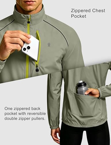 Image of Little Donkey Andy Men's Cycling Jacket, Waterproof Lightweight Windbreaker, Packable