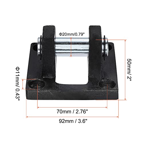 Chape de montage pour cylindre pneumatique élimine le jeu de fixation support 92mm