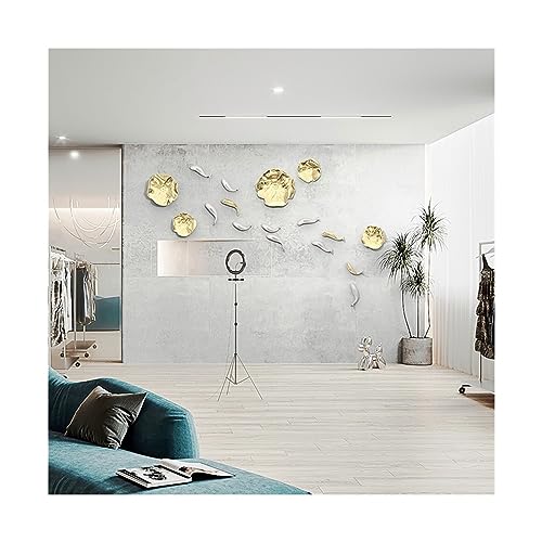 Résine stéréo carpe fish lotus leaf gold relief mural luxe - 5