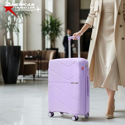 Image of Prime Trolley Bag Single Medium | Polypropylene Hard-Shell Luggage | Polypropylene Hard-Shell, Expandable, TSA-Type Lock, Anti-Theft Zip, 8 Dual Wheels