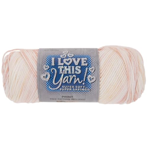 Image of Hobby Lobby Print I Love This Yarn, 877 Fuzzy Slipper, Set of 2 | 4 Medium Weight, 252 Yards Per Skein