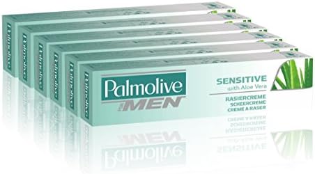 Palmolive Sensitive Lather Shave Cream with Aloe Vera, 100 ml - Pack of 6
