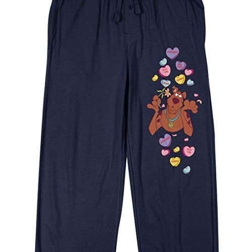 Scooby Doo Hearts Men's Black Graphic Drawstring Sleep Pants2