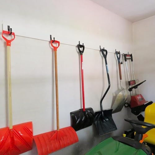 Kitmiido Wandhaken für Garage, 9er-Set J-Haken, Robuste Haken für Leitern und schwere Lasten