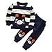 Kids Clothes Set for 2-5 Years Old,Kids Toddler Baby Girl Boy Autumn Winter Warm Striped Bear Tops+Pants Outfits (3-4 Years Old, Navy)
