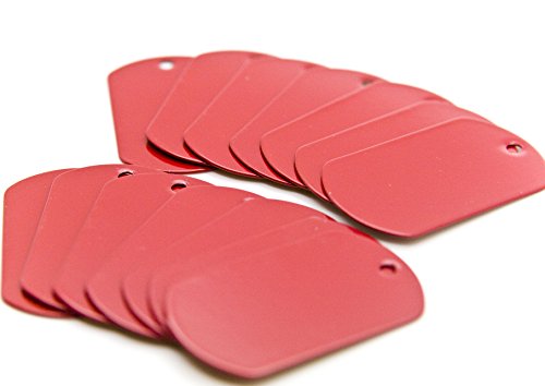 Red Stainless Steel Military Spec Dog Tags By Ondepot - Pack Of 100 Pcs #TOP5