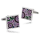 Wycian Gemelos Amigos, Gemelos Abogado Cuadrado Color Acero Inoxidable 1.6X1.6CM para Camisa Traje Boda Graduación Negocios