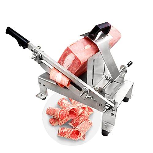 Manueller Fleischschneider Allesschneider Aus Edelstahl Mit 230mm Klinge Wurstschneidemaschine Mit Einstellbare…