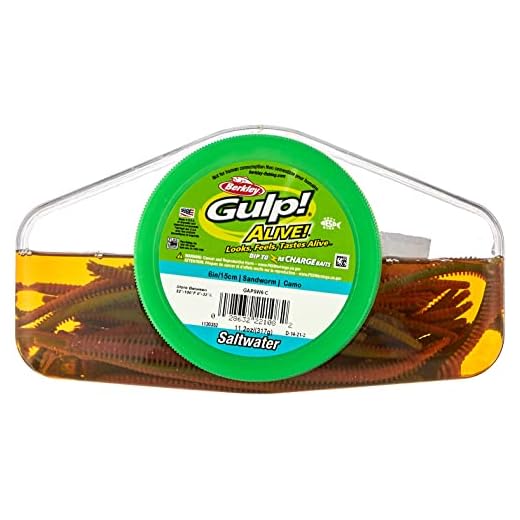 Berkley Gulp! Lebendig! Camo, Sandwurm, 15 cm, Pint 4×7