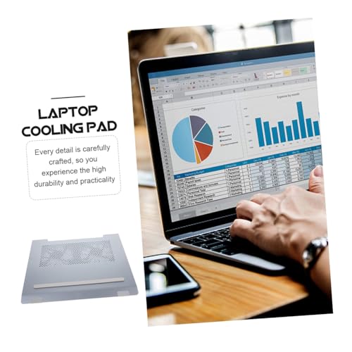 Base para laptop de aleación de aluminio con ventilador y soporte ajustable miniatura 6