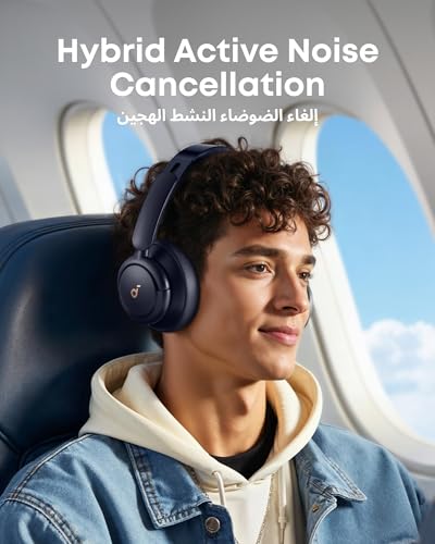 Anker Soundcore Q30 Hybrid Active Noise Cancelling Headphones Bluetooth with Multiple Modes, Hi-Res Sound Bluetooth Headphones, Custom EQ via App, 50H Playtime, Multipoint Connection